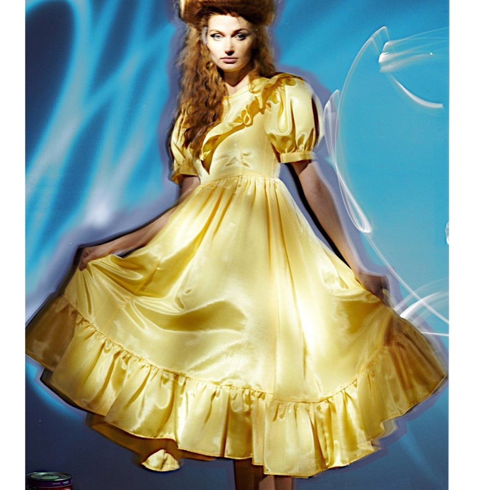 NEW Batsheva Yellow May Dress - Picture 2 of 8